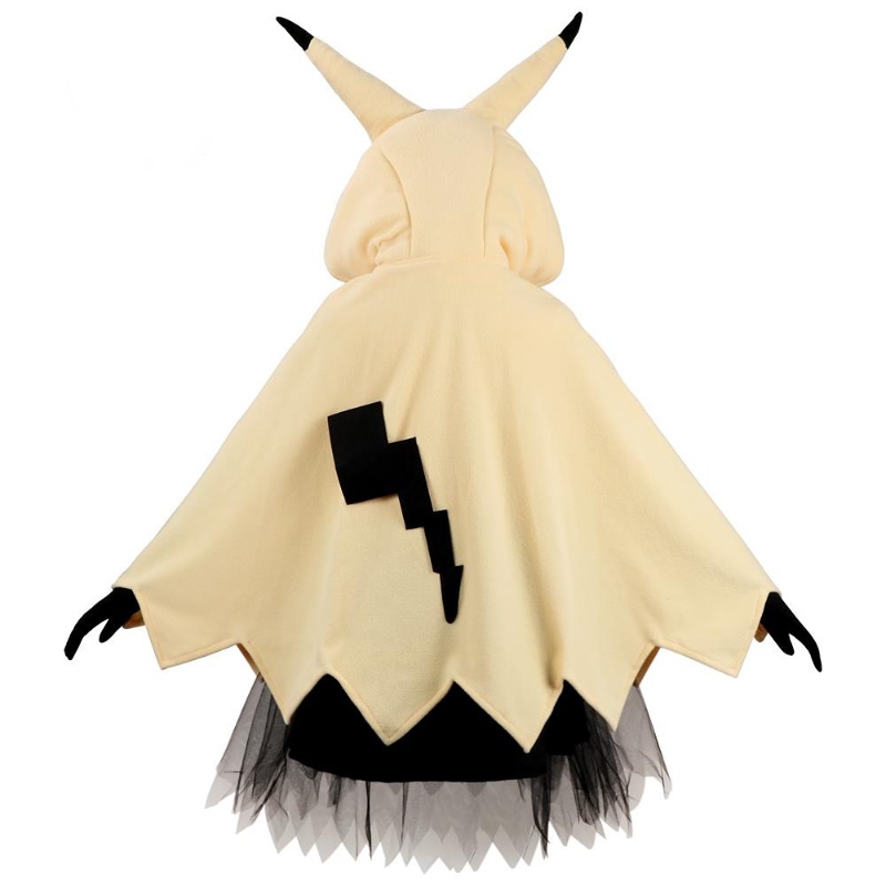 Mimikyu Cosplay Anime Halloween Costume Ghost Yellow Hooded Cloak Long Ears Belt Party Role Play Outfit — imagem 2 de 2