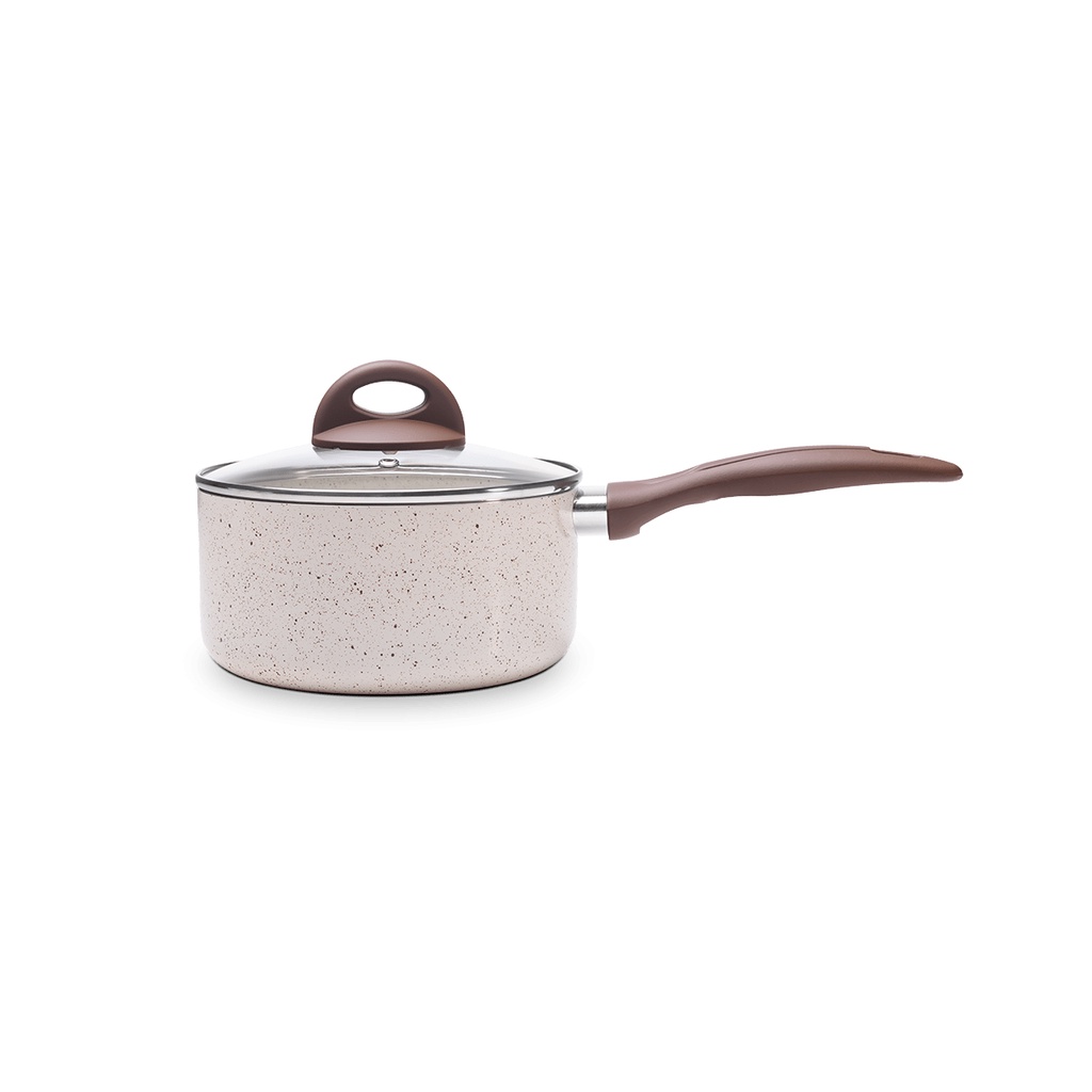Panela De Indução Com Tampa Ceramic Life Brinox Granada 1,25 Litros Ø 16 cm Vanilla em Oferta na Shopee