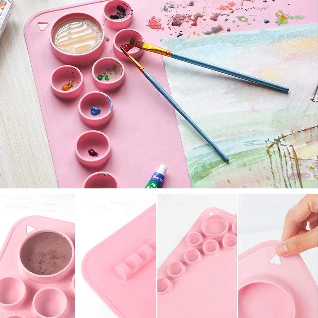 Tapete Pintura Dobrável Silicone Tinta Pincel Reutilizável 60x40cm em Oferta na Shopee