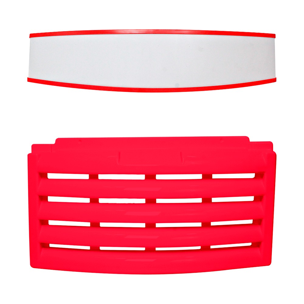 GRADE SAIA VENEZIANA METALFRIO E TESTEIRA COMPLETA VERMELHO