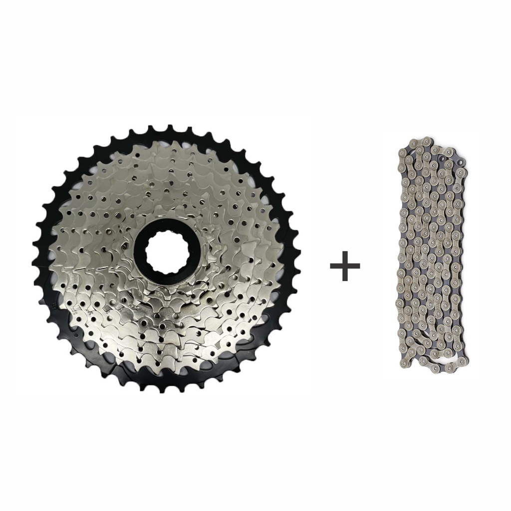 Cassete 10v Cassete 11-42 Catraca K7 Com Corrente 10v Bike