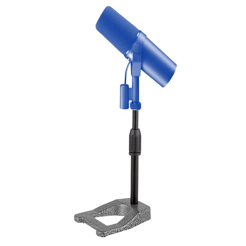 Suporte/Pedestal Reto c/ Base Ferro p/ Microfone Condensador Podcast SM7B,MV7,Behringer C1,AKG