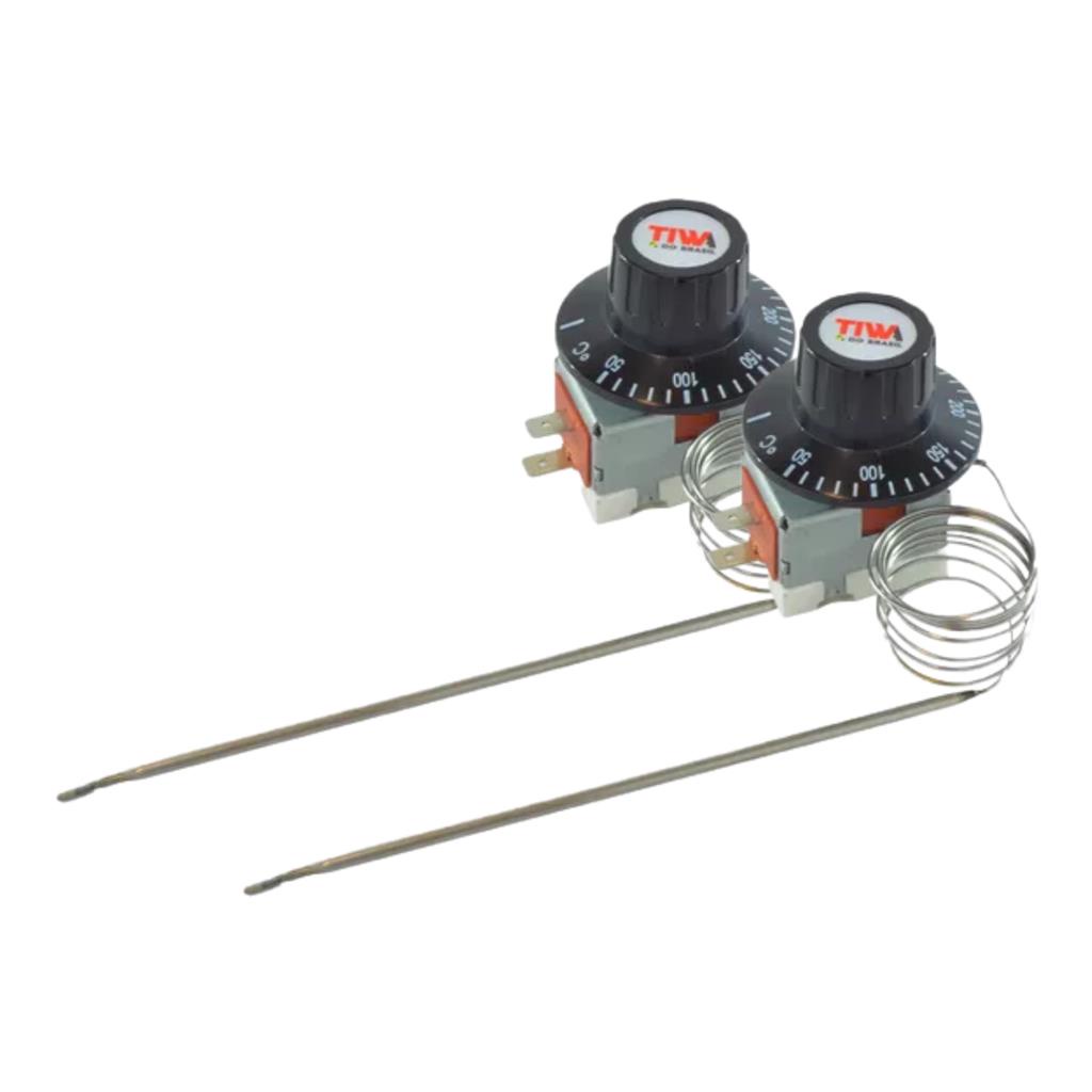 Kit C/ 2 Termostatos  50/300oc 30a Tiwa Fornos Fritadeiras