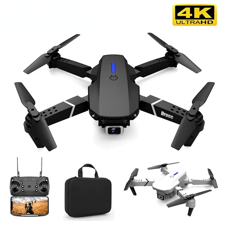 E88 Pro Drone 4K HD Posicionamento De Câmera Dupla 1080P WiFi FPV Novo 2022 Altura Mantenha O Quadricóptero RC Profissional