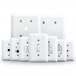 Tomadas E Interruptores Embutidos Linha Rubi Branca Plástico 250V Bivolt Profissional Casa Energia