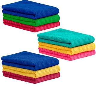 Kit 9 Panos Microfibra Flanela 30x30cm Limpa Seca Original Camesa