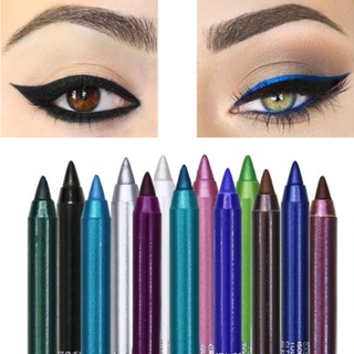 Lápis Delineador De Olho 14 Cores Longa Duração À Prova D'água Pigmento Azul Marrom Preto/Caneta Feminino em Oferta na Shopee
