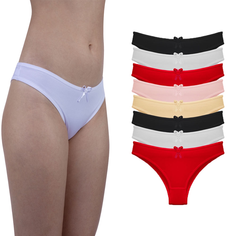 Calcinha de Microfibra Feminina Kit 8 Peças em Oferta na Shopee