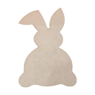Recorte Coelho Liso 25cm Enfeite de Páscoa - MDF Madeira