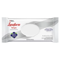 Lenço Umedecido Lysoform Desinfetante Original com 36 unidades