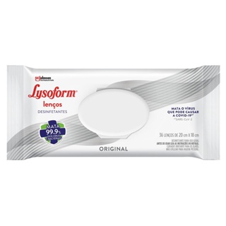 Lenço Umedecido Lysoform Desinfetante Original com 36 unidades em Oferta na Shopee