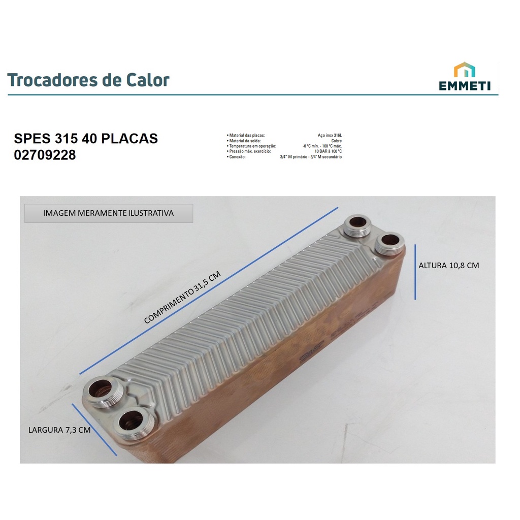 Chiller Trocador De Calor Para Cerveja  40 Placas-spes-315