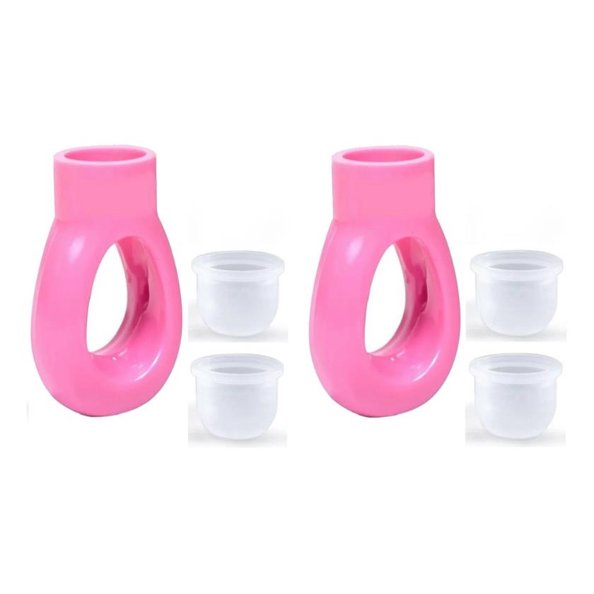 2 x  Anel Acrilico Batoque Medidor Henna Sobrancelha Designer Micropigmentacao em Oferta na Shopee