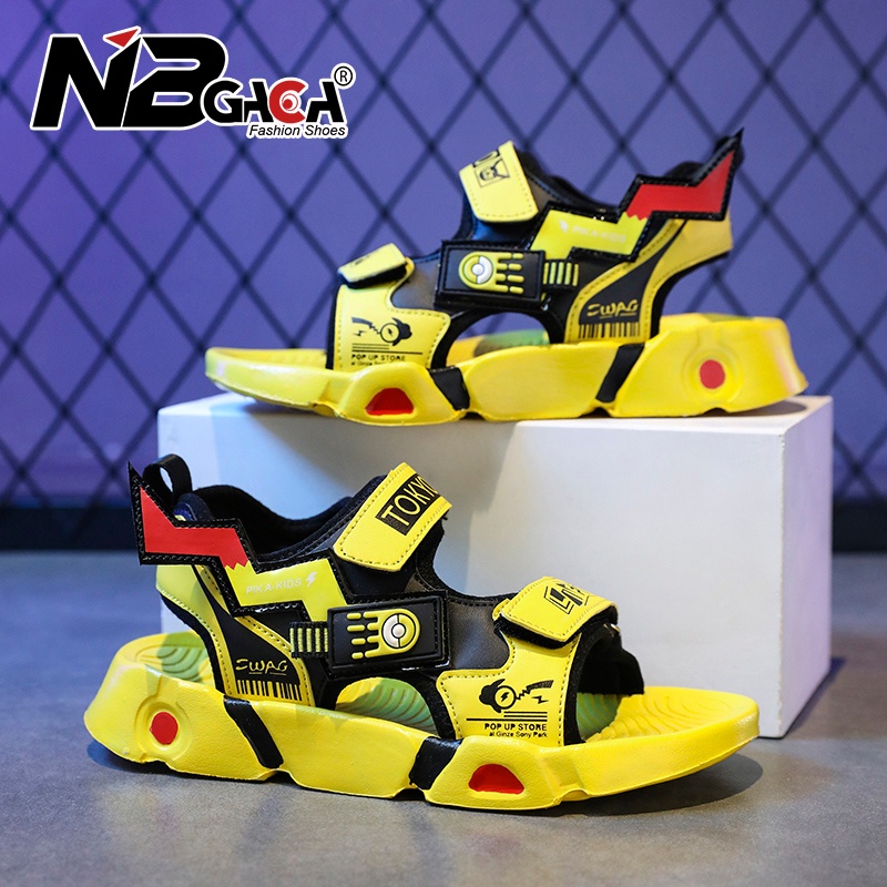 Children's sandals cartoon pattern 2023 summer children's sandals outdoor beach shoes anti slip