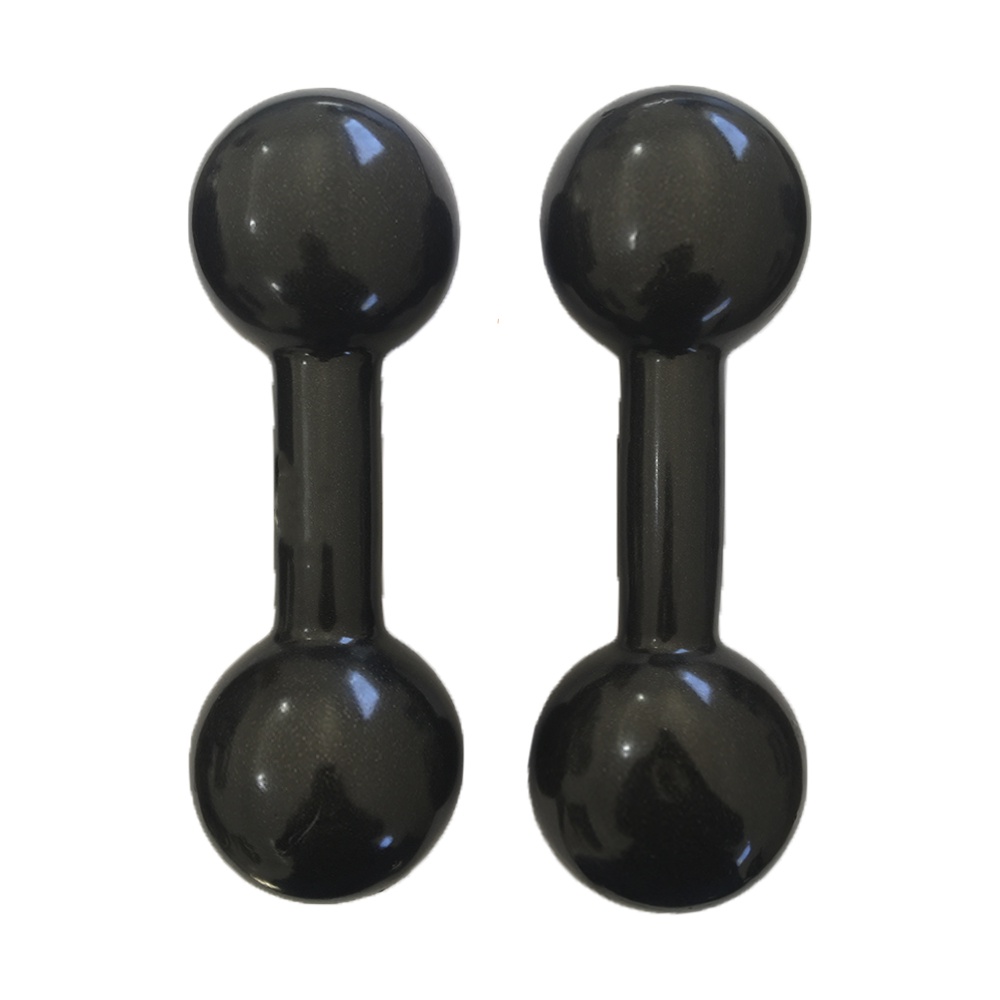 Halter Emborrachado 10kg - Par Peso Bola Revestido Academia Musculação Profissional Treinamento Treino em Casa Anilha | Iniciativa Fitness