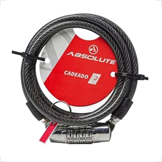 Cadeado Para Bicicleta Absolute Com Segredo Trava Bike Cabo de Aço Compacto em Oferta na Shopee