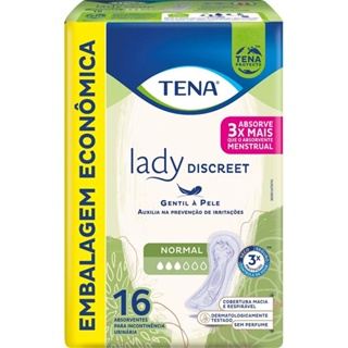 Absorvente para Incontinência Urinária Tena Lady Discreet Normal 16 Unidades em Oferta na Shopee