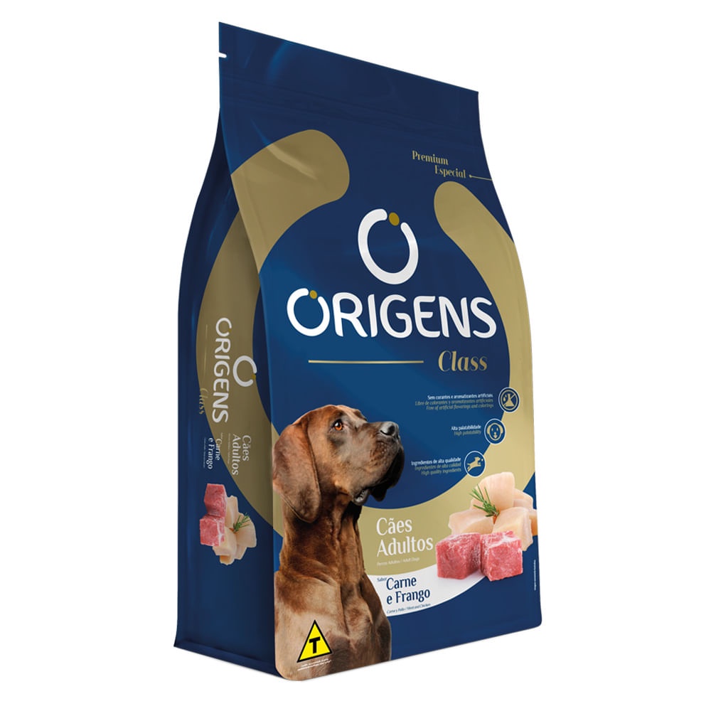 Ração Origens Class Cães Adultos Carne e Frango 15kg - Pets