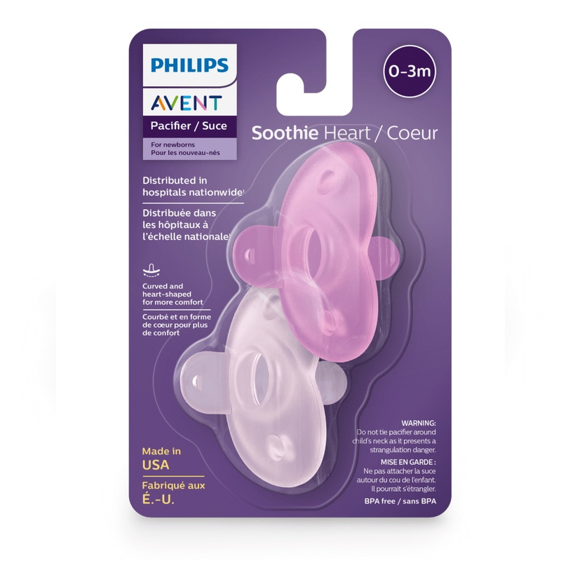 Chupeta Soothies Philips Avent Rosa Menina Dupla Rn 0-3m Calmante 100% Silicone