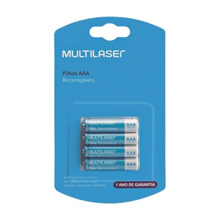 Pilhas Recarregáveis Aaa (1000mah) - 4 Unidades - CB050 em Oferta na Shopee
