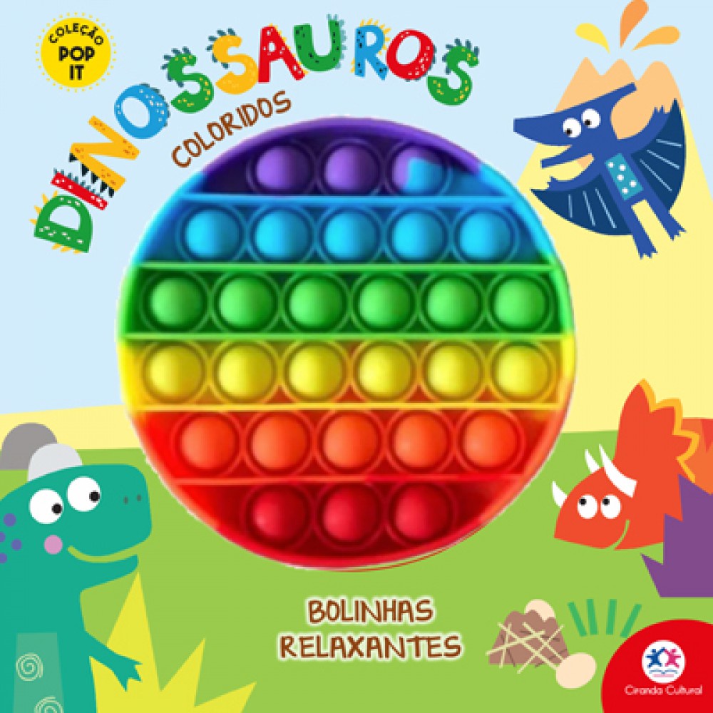 Livro Pop it Dinossauros coloridos em Oferta na Shopee