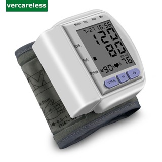 Monitor de pressão arterial digital eletrônico sphygmomanomet bp máquina automática monitor de pulso de freqüência cardíaca punho longo