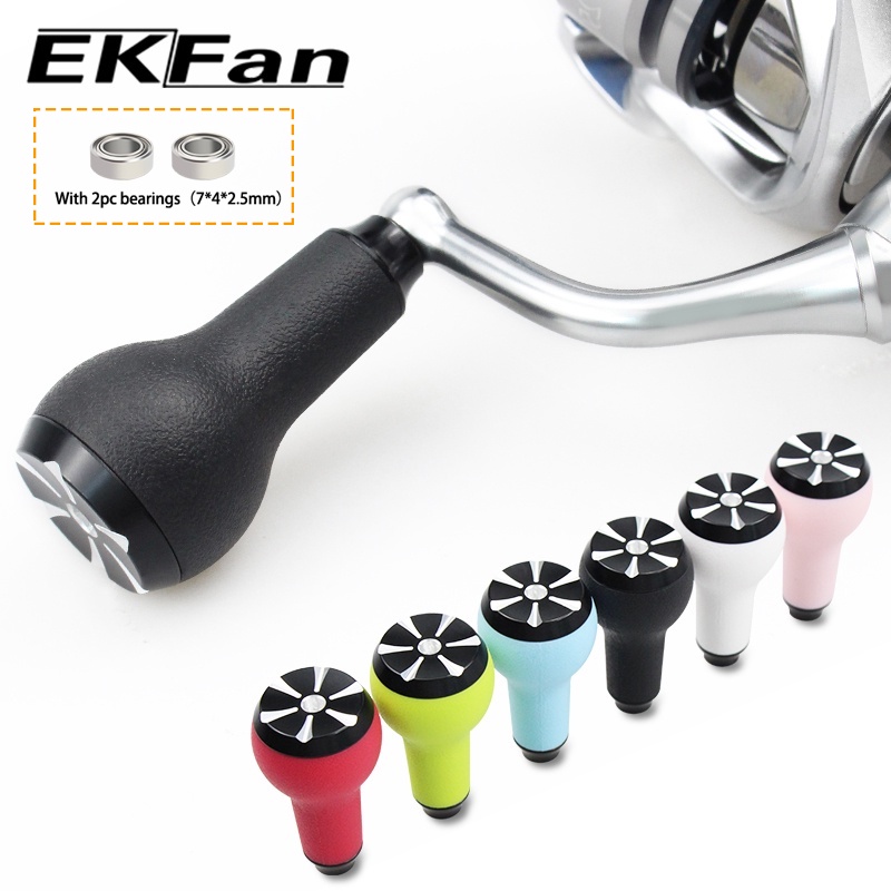 EKFan TPE Fishing Reel knob fit abu Shimano With 7*4*2.5mm bearings daiwa Spinning Baitcasting lure reel diy parts