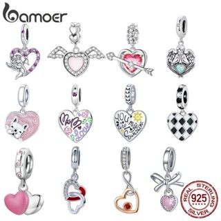 Bamoer 925 Silver Bead Vários Estilos Pingente De Amor Em Forma De Coração SCC2229