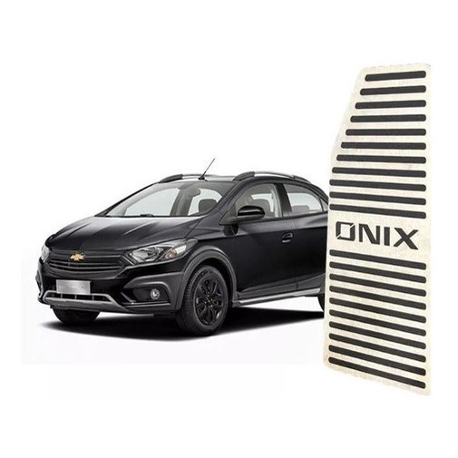 Descanso De Pe Chevrolet Onix Ano 2013 a 2018 Aço Inox gravacao em baixo relevo