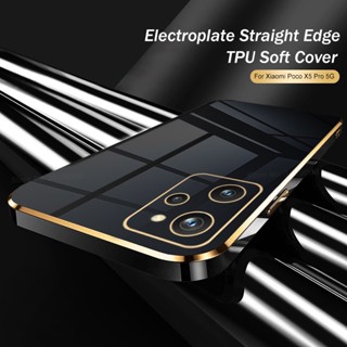 Capa Pocox5pro Flexível TPU Quadrada De Luxo Para Câmera Xiaomi Poco X5 Pro 5G À Prova De Choque Coque Poko Little X 5 X5pro