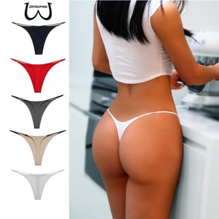 ZXYOUPING KIT 1/4 Calcinha Fio-Dental Feminino Sem Costura , Calcinha Feminina Explosiva Camada Dupla Tanga Sexy Cintura Baixa Biquíni Esportivo De Média De Ioga