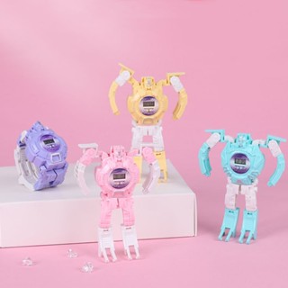 Sopas Criativas Para Crianças Meninos E Meninas Robô De Deformação Relógio Kids Gift Brinquedo De Desenho Animado