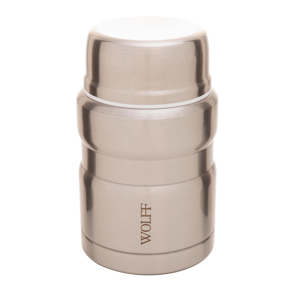Pote Térmico Wolff Dupla Parede de Aço Inox com Colher - Home & Living