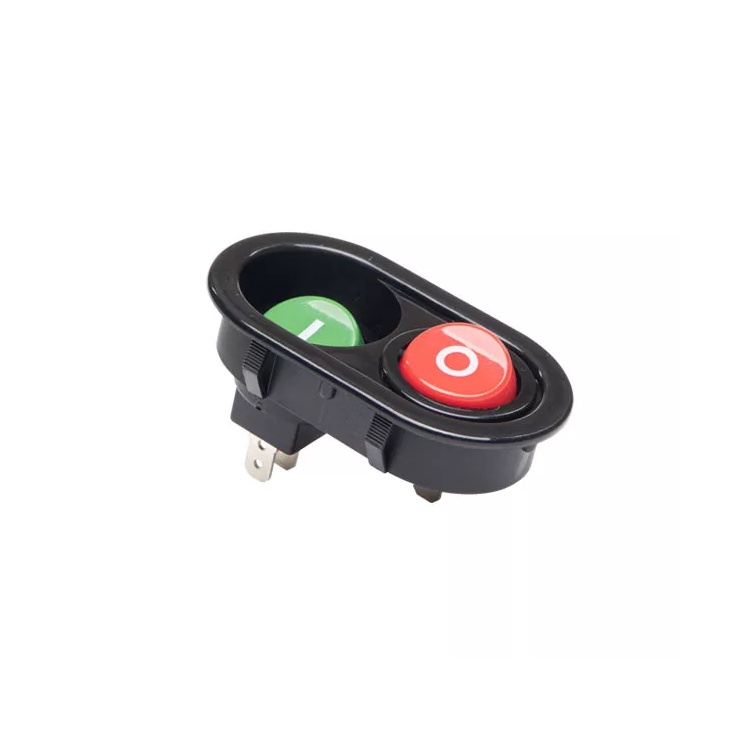 Interruptor botão liga desliga verde NA - Vermelho NF 17382 Margirius