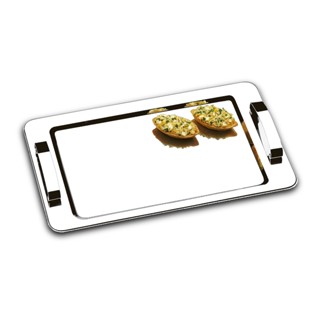 Bandeja Com Alça Brinox Atina 37 x 23 cm Aço Inox