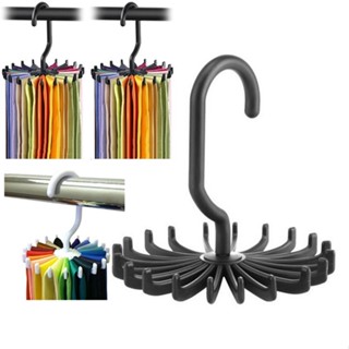 Mini Bastidor Plástico 20 Gravatas/Cintos/Suportes Para Lenços/Organizador De Lavanderia Gancho Rotativo/Suporte Branco