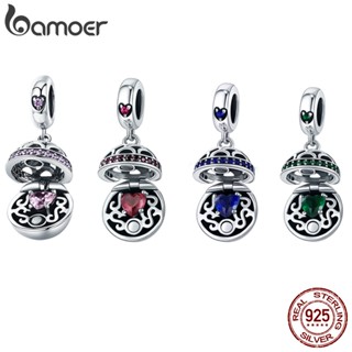 BAMOER 4 Colors Ball Charm Pendant Fit Original Bracelet DIY 925 Silver