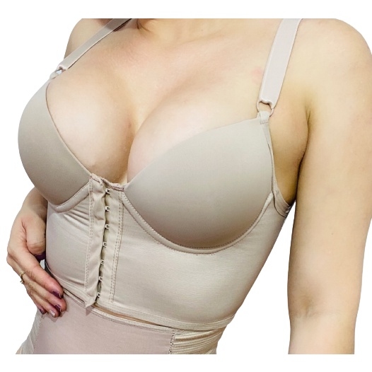 Sutiã Modelador Conforto Com Bojo Efeito Silicone em Oferta na Shopee