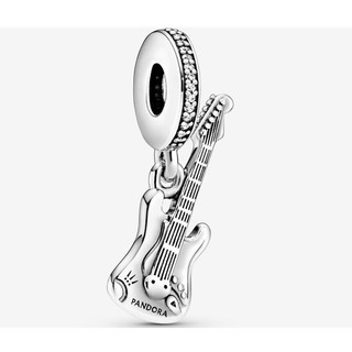 Pingente De Prata Com Pingente De Guitarra Feminino
