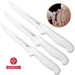 Kit 3 Faca de Desossa 6 Pol Mundial Açougue Profissional Cabo Antibacteria Cetificada para Frigoríficos Carnes 7815-6