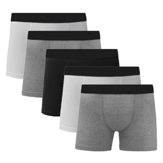 Kit 5 Cueca Boxer Algodão Box Cotton Sortida C5 em Oferta na Shopee