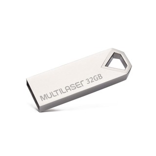 Pen Drive Multilaser Diamond 32GB USB 2.0 Metálico - PD851 em Oferta na Shopee