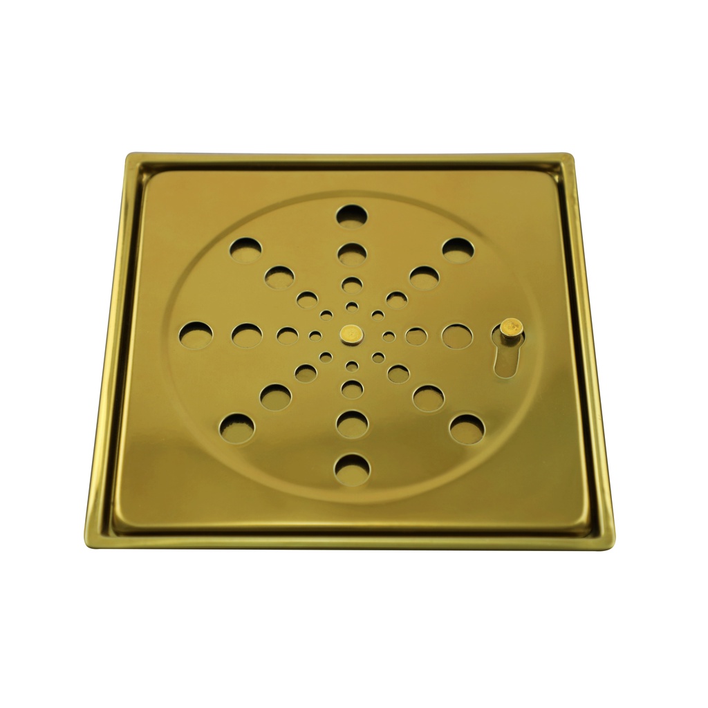 Ralo grelha c/ porta grelha Dourado 15x15 em Oferta na Shopee
