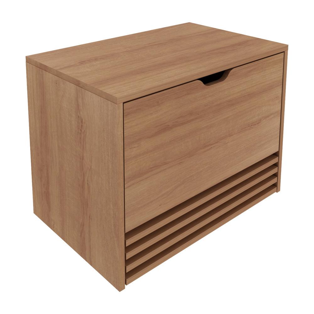 Gabinete Banheiro 1 Porta 1 Gaveta 60cm Suspenso Multimóveis CR10091 Amêndoa · foto 2