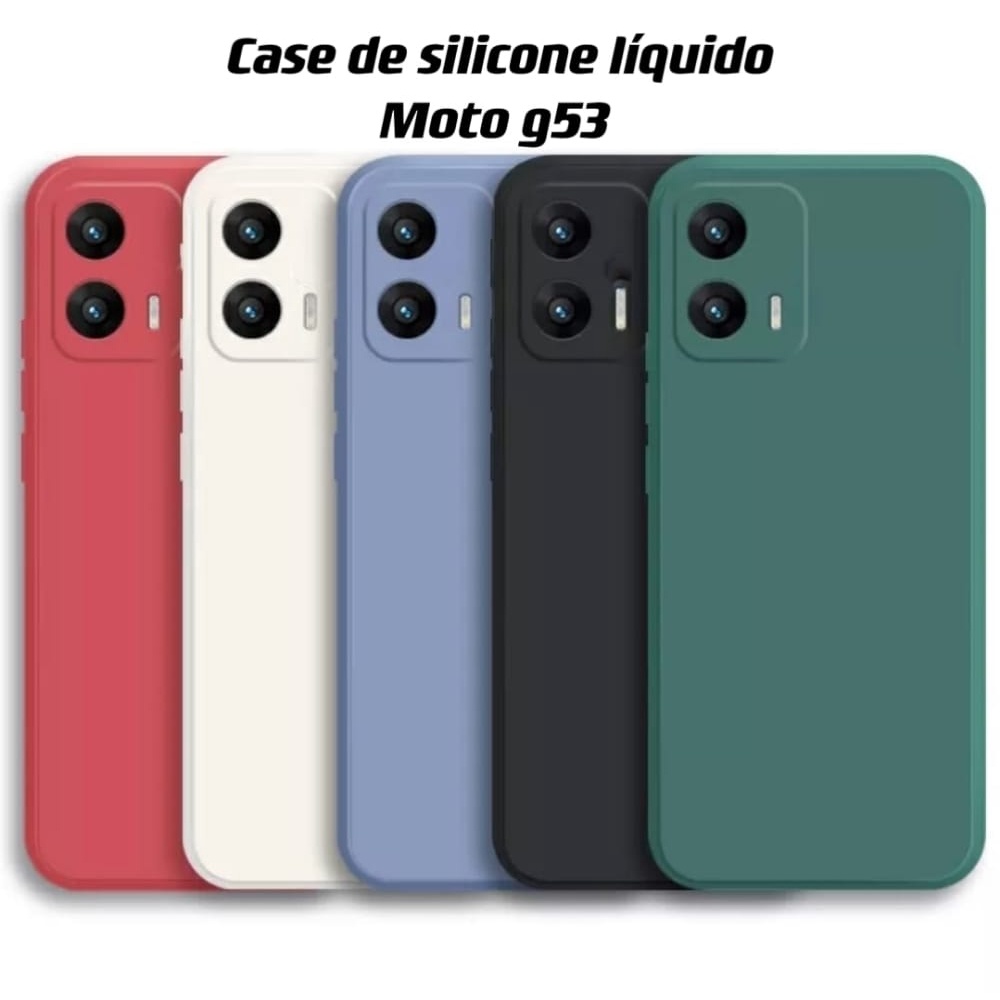 película Vidro 3d +Vidro de câmera moto g53 +case capa líquido macio case motorola moto g53