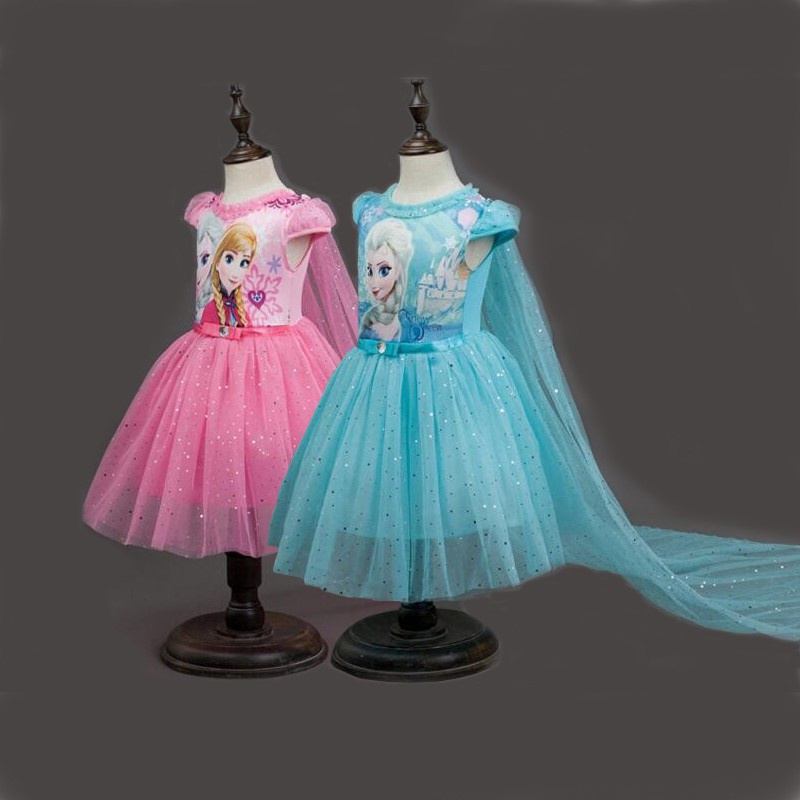 Meninas Anna Elsa Princesa Vestido De Verão Moda Infantil Festa De Carnaval Até 2-10 Anos em Oferta na Shopee