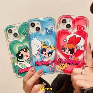 Desenho Animado A Caixa Powerpuff Girls Gradient Love Heart Case Para Xiaomi Redmi A1 10A 10 9T 9C NFC 9A Nota 10 11s 10s 11 9 Nota11 Nota10s Nota9 Nota10 Airbag À Prova De Choque Capa Macia TPU
