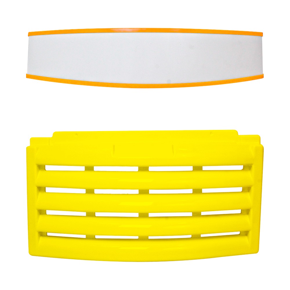 GRADE SAIA VENEZIANA METALFRIO E TESTEIRA COMPLETA - AMARELO