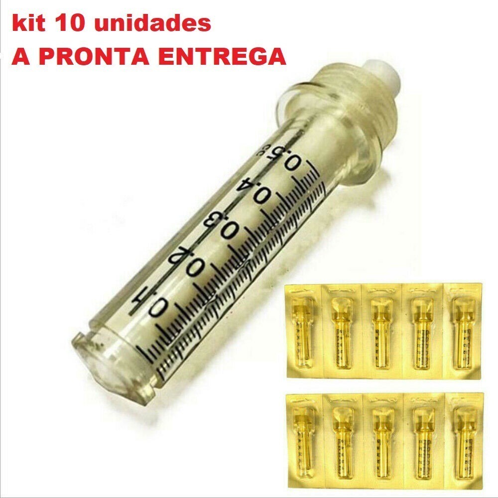 Seringas Intradermo Pressurizada Ampola 0,5 Ml 10 Unidades em Oferta na Shopee