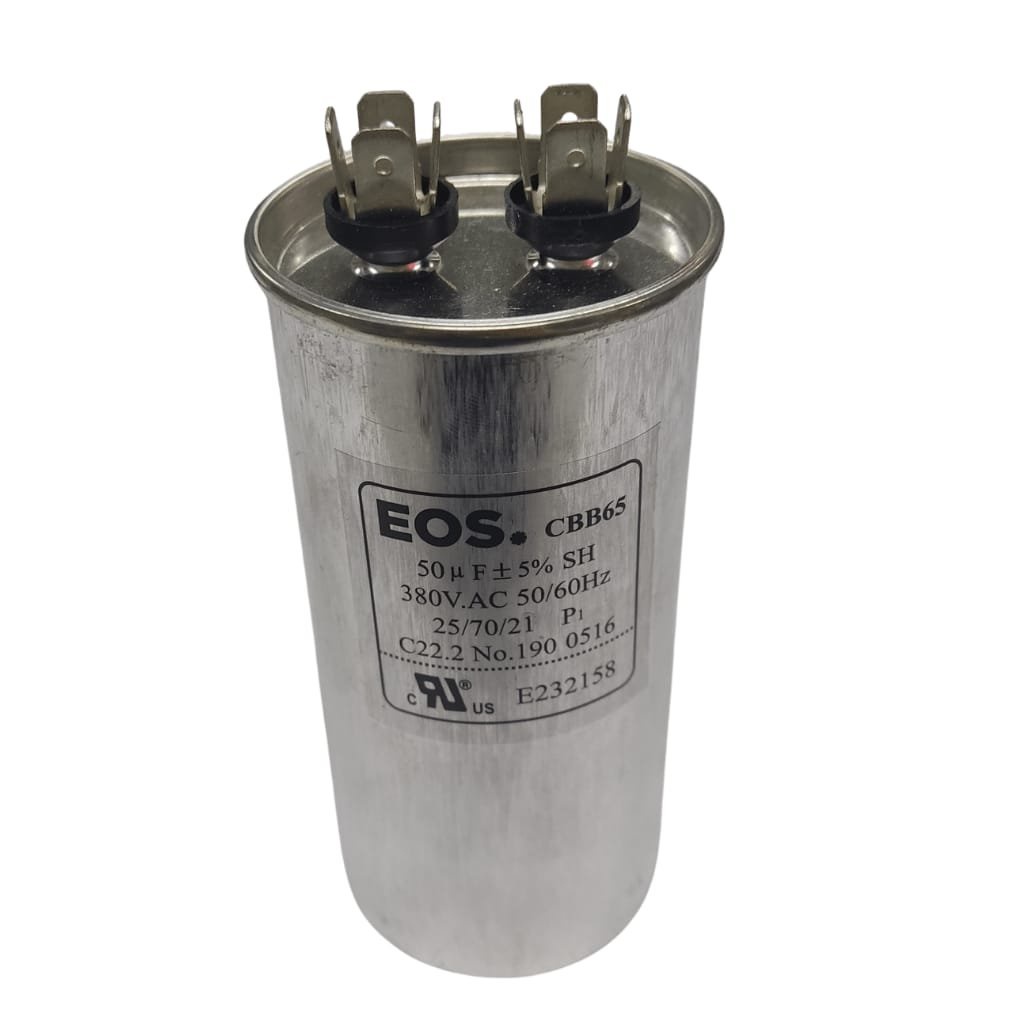 Capacitor de 50uf 380v p/ ar condicionado split permanente